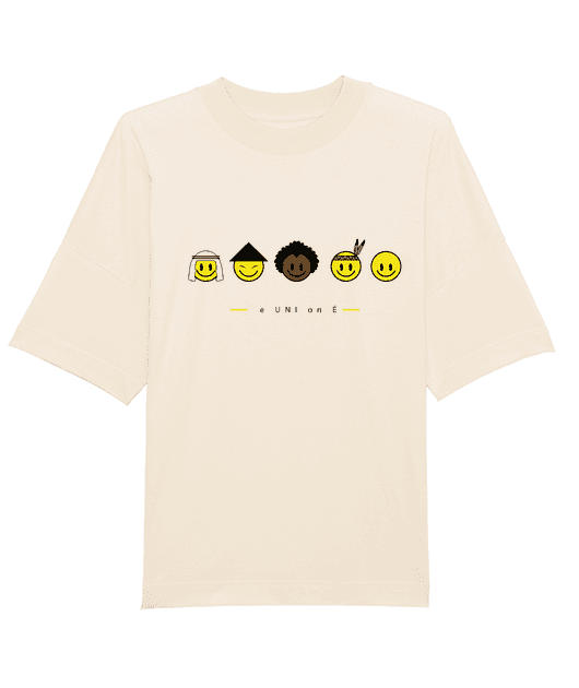 " Re UNI on E " Tshirt Oversize Col Montant - Bio