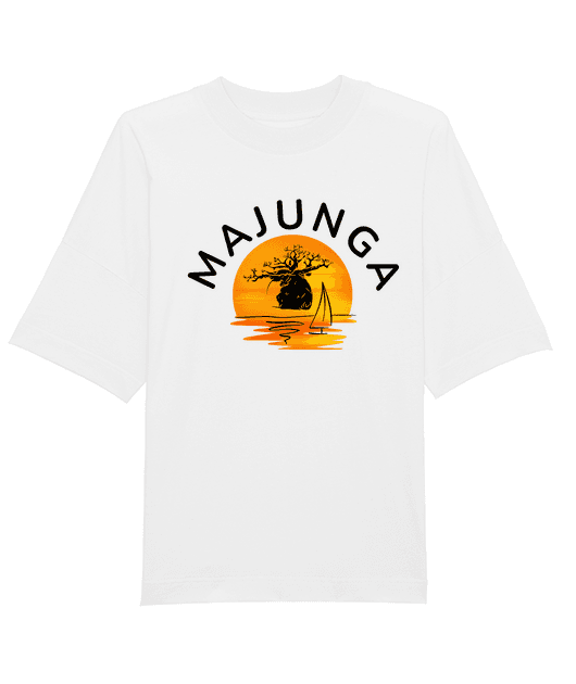" MAJUNGA " Tshirt Oversize Col Montant - Bio